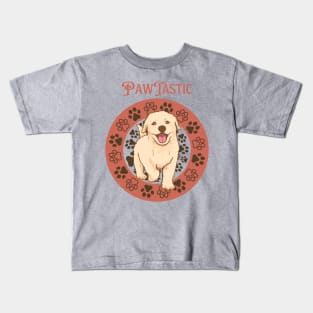 PawTastic! - Cute Puppy and Paws Kids T-Shirt